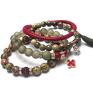 czerwone bransoletki jaspis olive & red /15 01 20/ - set