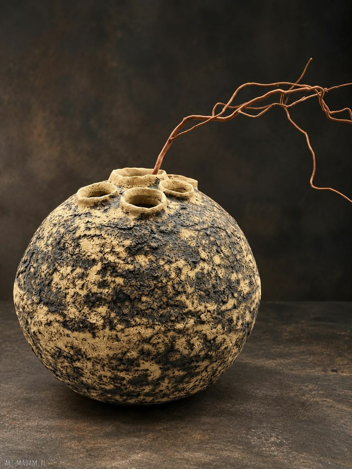 Skorupa Ziemi - ręcznie wykonany wazon ceramiczny