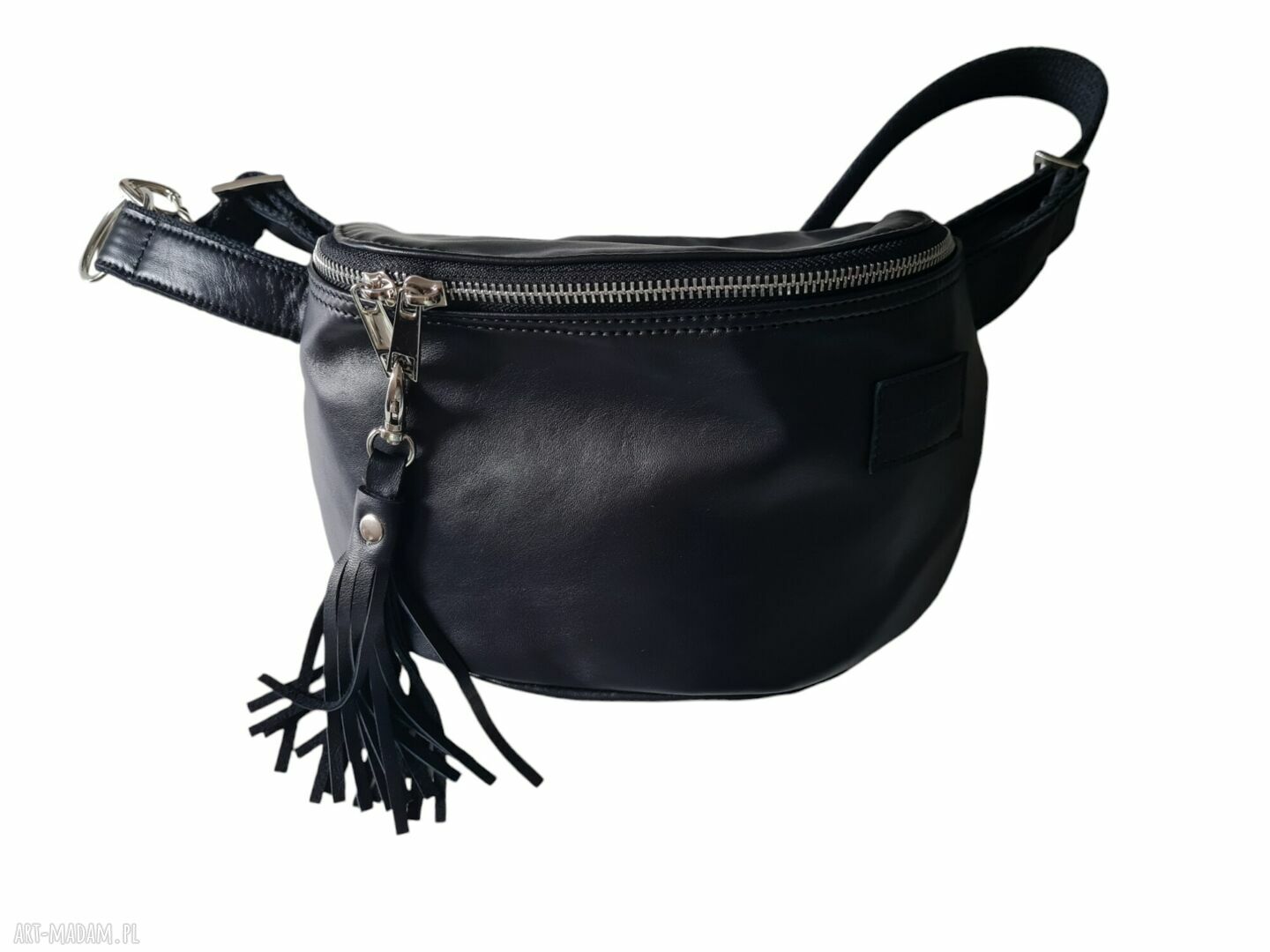 Nerka saszetka handmade sold black leather