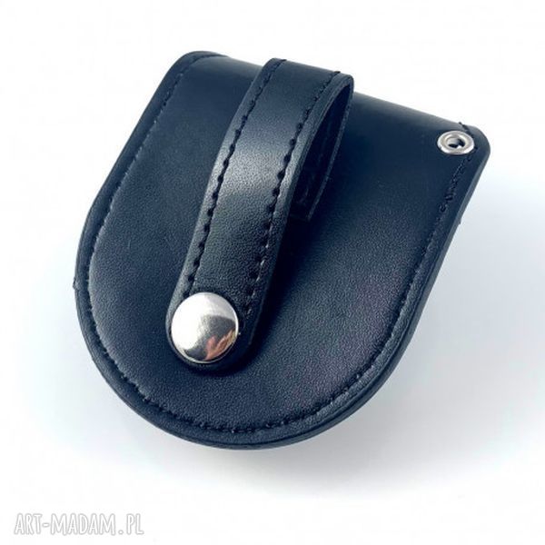 Skórzana sakiewka na zegarek - szlufka (black)