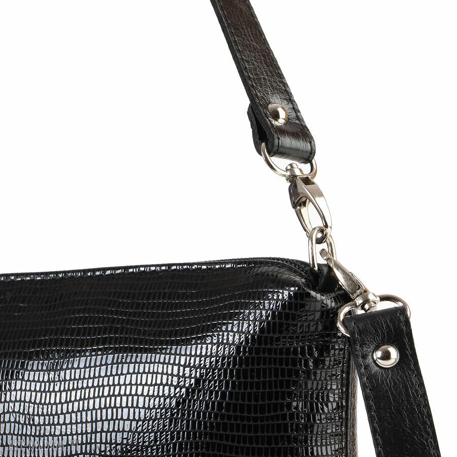 Skórzana taszka touch 079 czarna - elegancka listonoszka na ramię