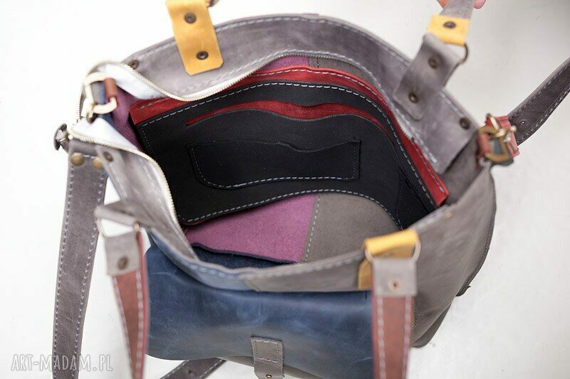 Ręcznie robiona torebka skórzana NavahoClothing na ramię i crossbody