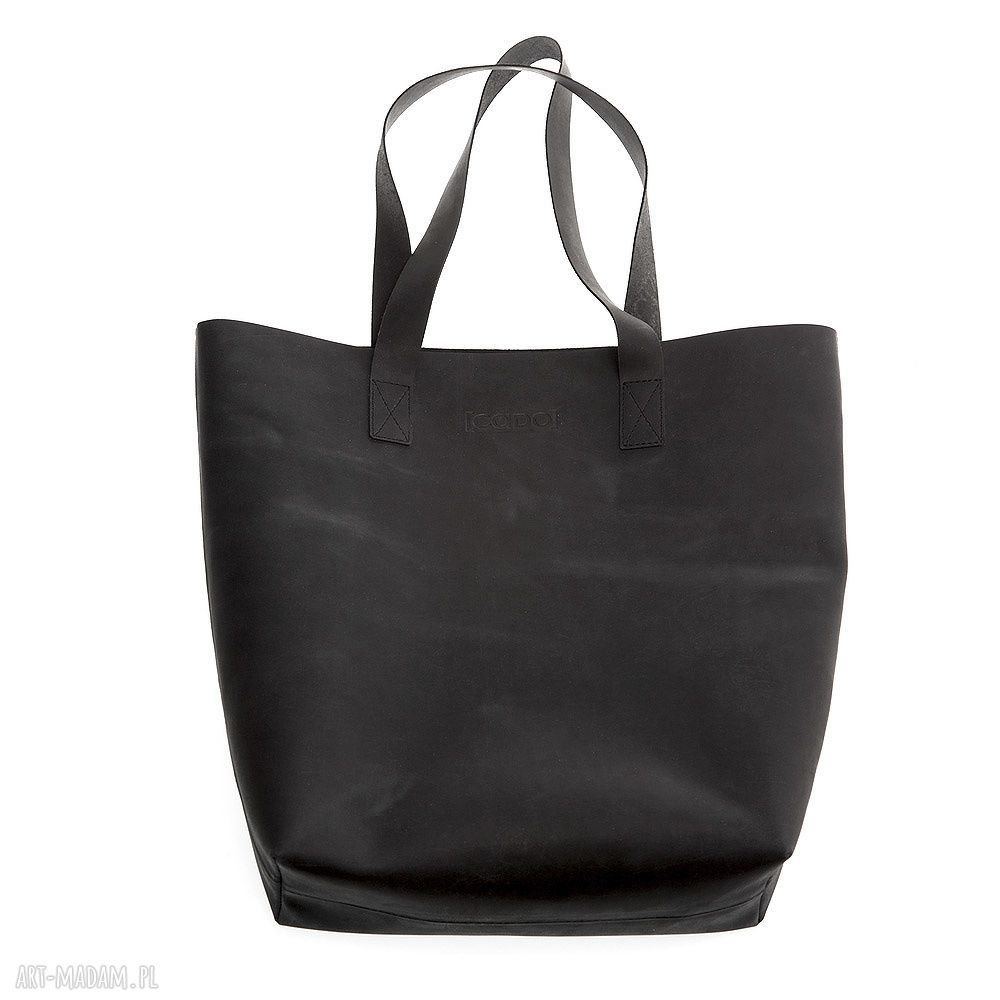 Skórzana Torebka Damska Shopper Plain