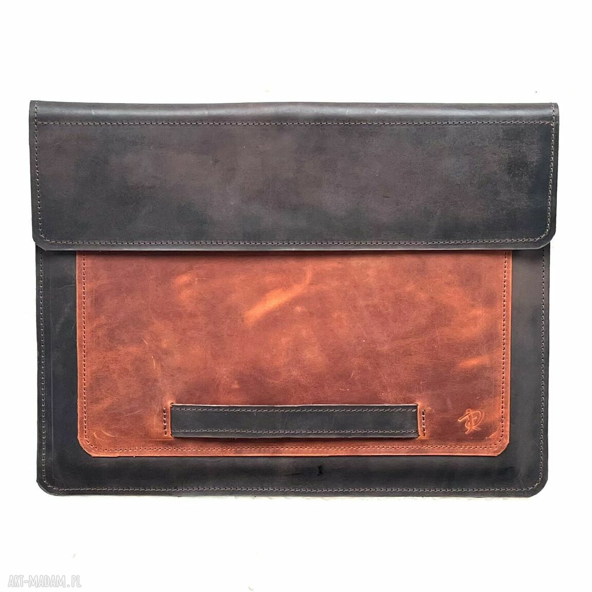 Pokrowiec laptopa cal brązowej skóry laptop skórzane etui cali