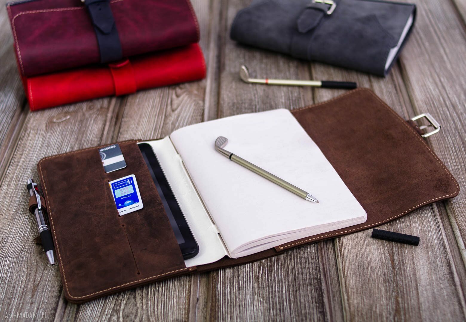 Skórzane ETUI na dziennik, tablet, e-book oraz okładka na notes