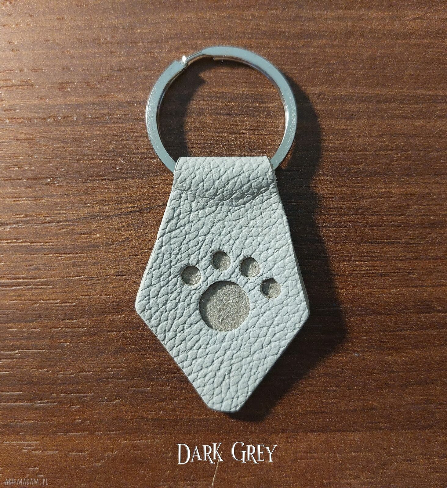 Skórzany brelok do kluczy z motywem łapki - O-Paws