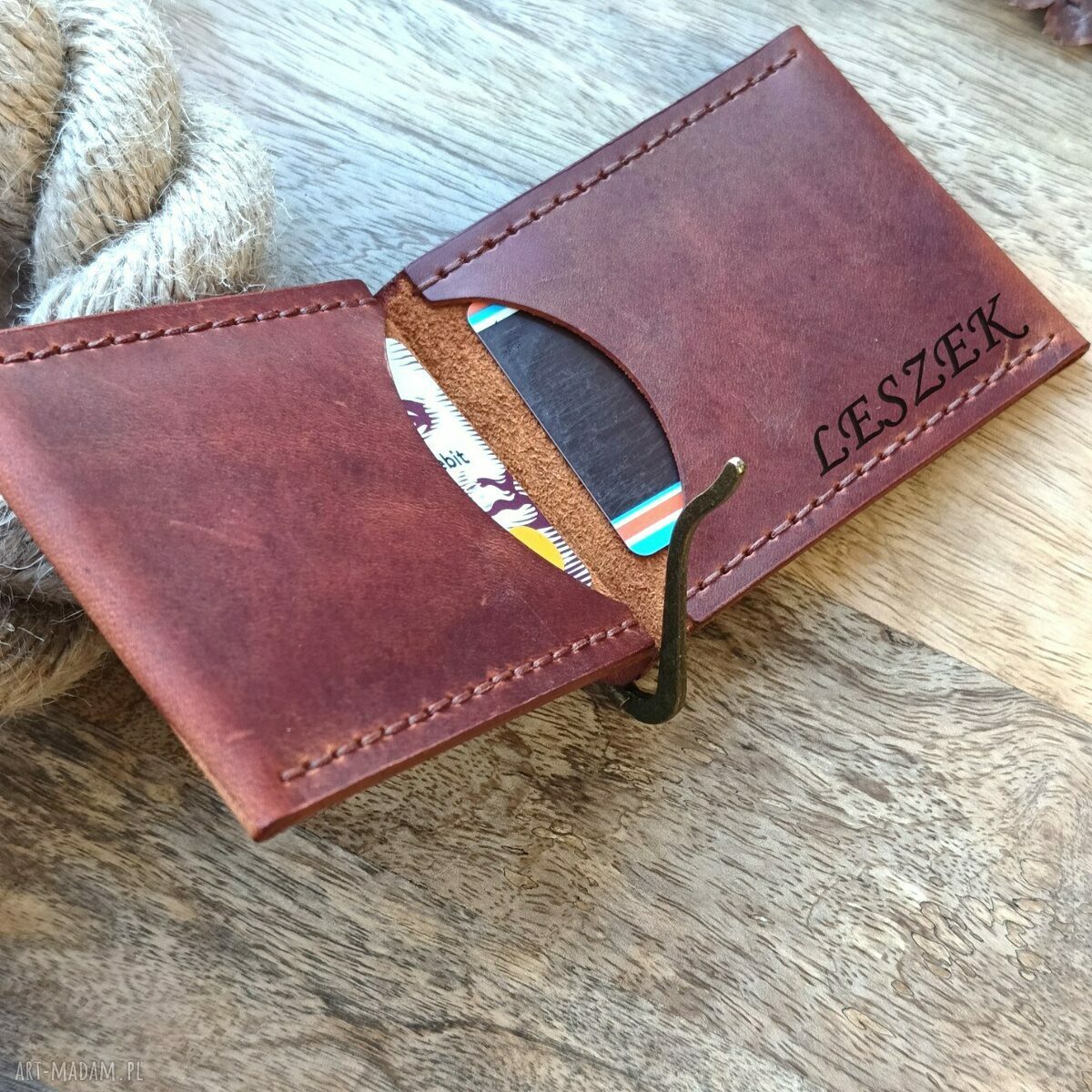 Skórzany portfel z klipsem Luniko Leather Goods - elegancja w Twojej kieszeni