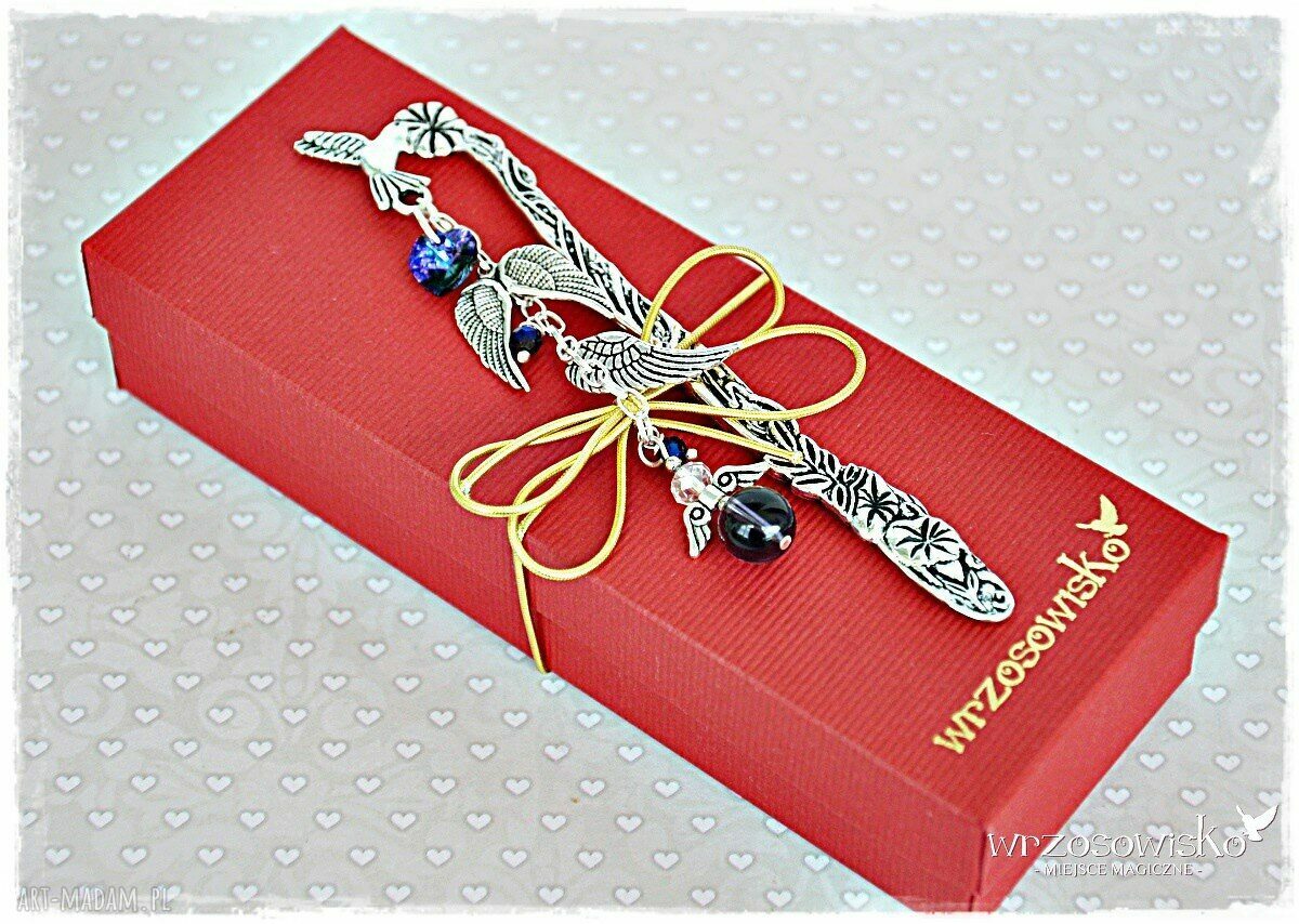 Skrzydlata zakładka za Swarovskim HandMade