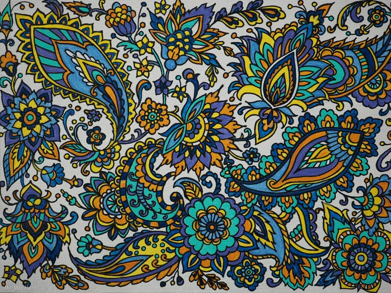 Skrzyneczka na herbatę PAISLEY - szkatułka organizer Ka Linea
