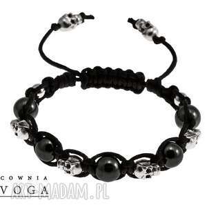 lavoga skulls & hematite - unisex - srebrne bransoletki