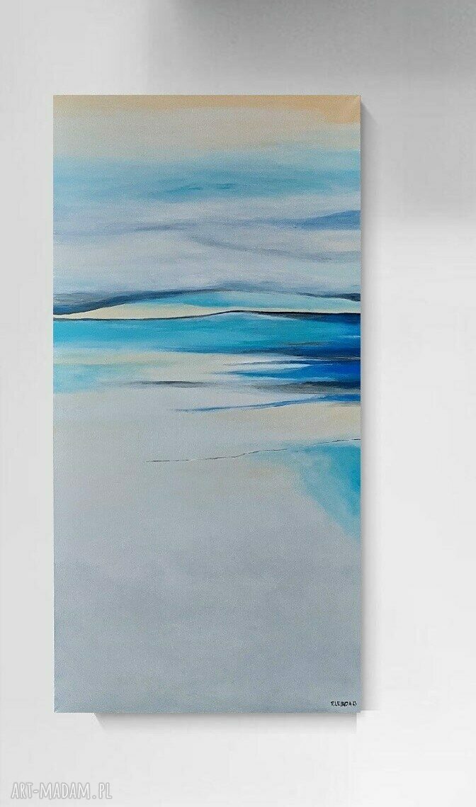 Śladami błękitnego wiatru - obraz akrylowy 50 x 100 cm
