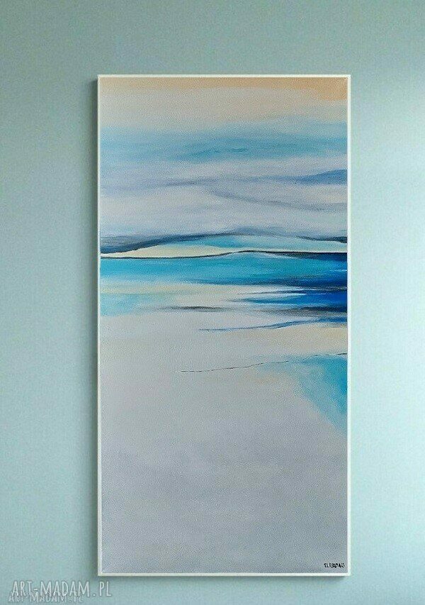 Śladami błękitnego wiatru - obraz akrylowy 50 x 100 cm