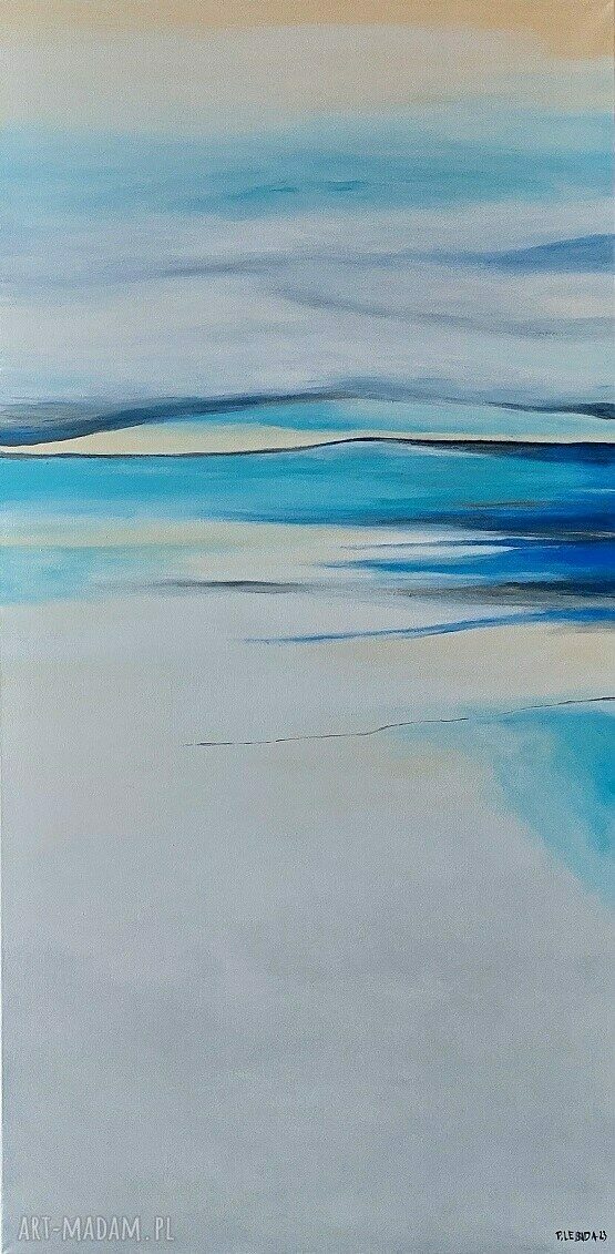 Śladami błękitnego wiatru - obraz akrylowy 50 x 100 cm