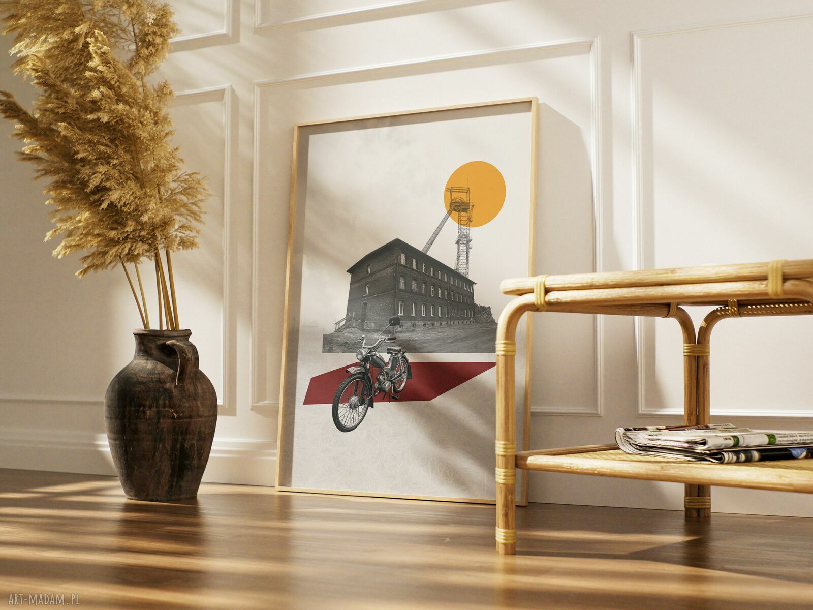 Plakat Śląsk 50x70 cm - minimalistyczny kolaż Dapidoka