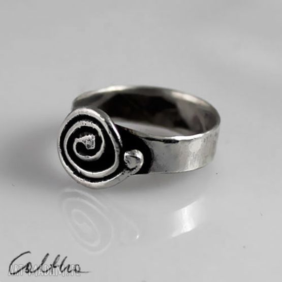 Ślimak - srebrny pierścionek Caltha, rozm. 10 (15,7 mm)