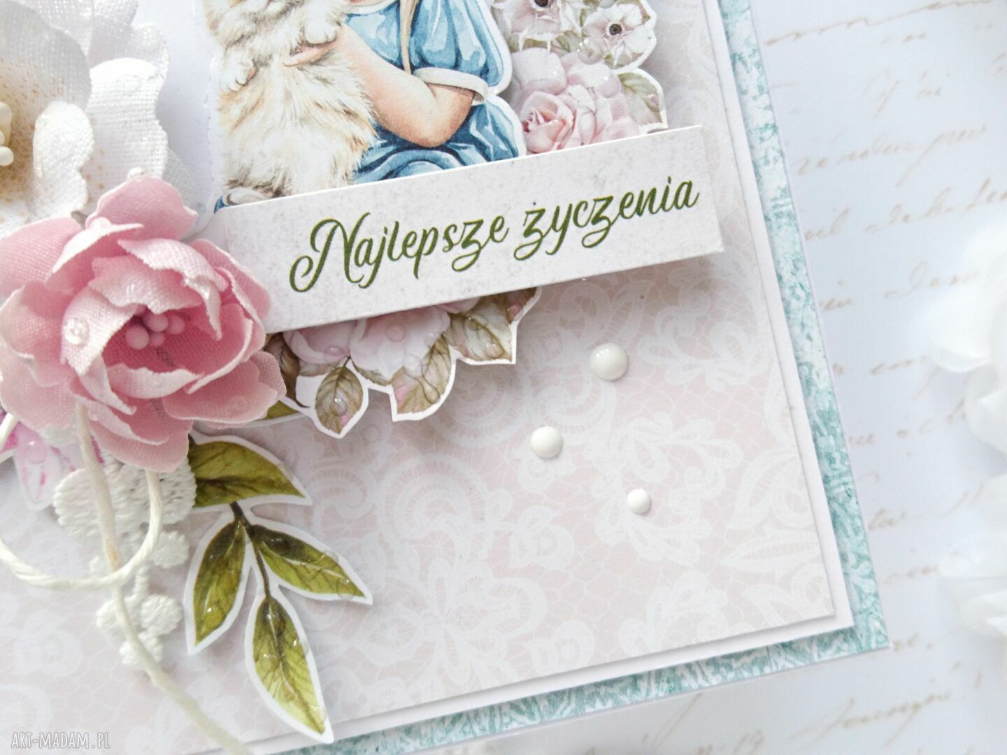 scrapbooking kartki: Słodka kartka dla dziewczynki hand made