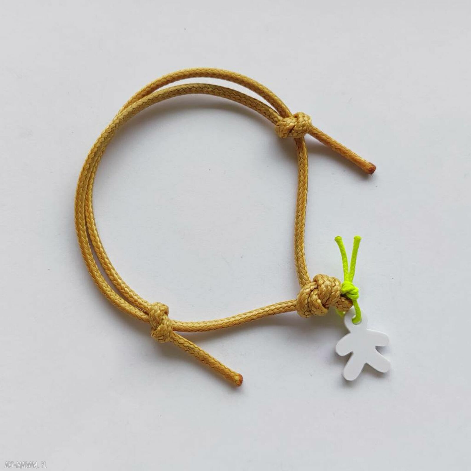 Słodki Pamperek - bransoletka handmade z ozdobnym sznurkiem