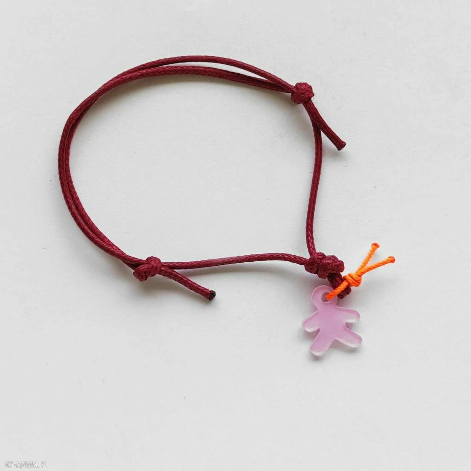 Słodki Pamperek - bransoletka handmade na ozdobnym sznurku
