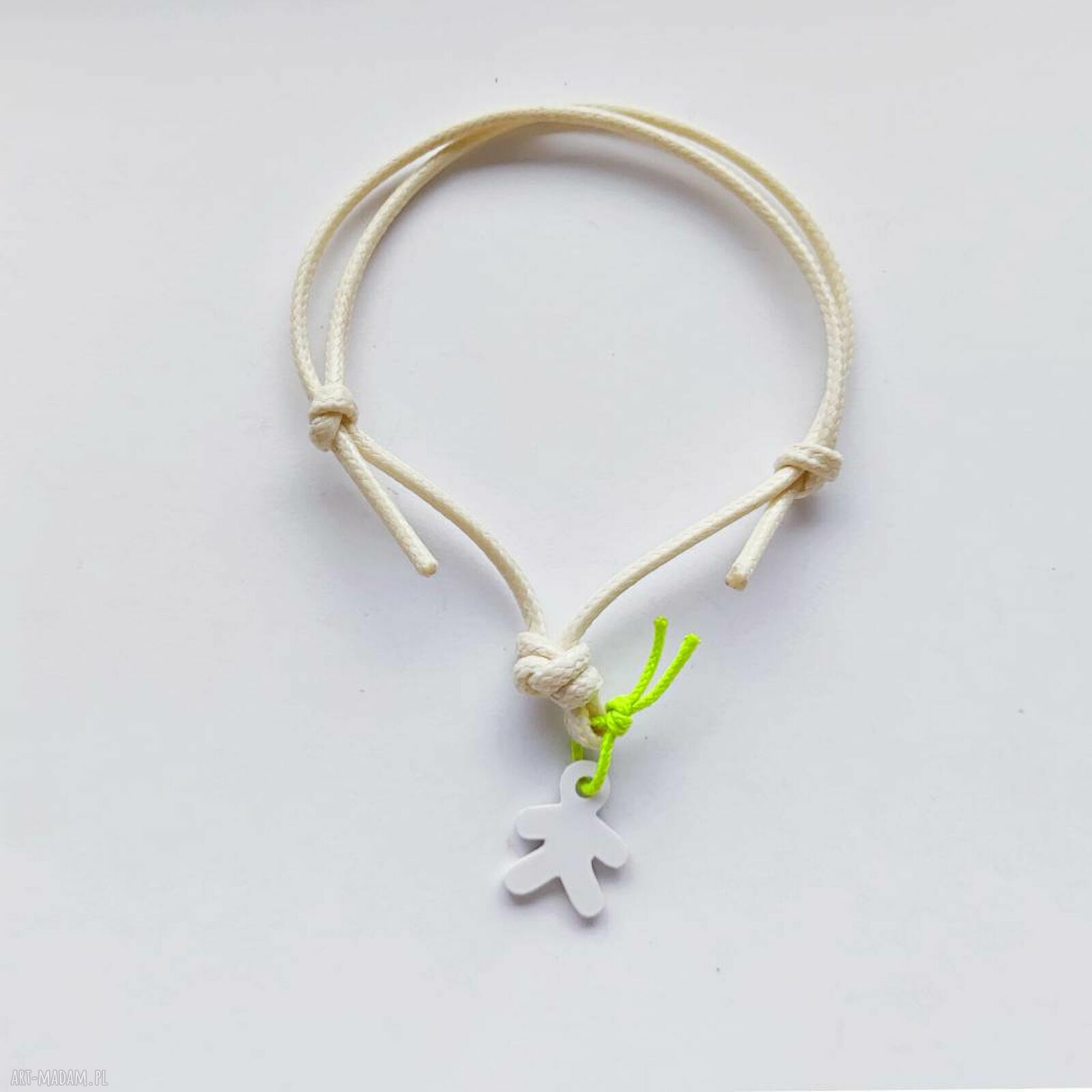 Słodki Pamperek - bransoletka handmade z ozdobnym sznurkiem