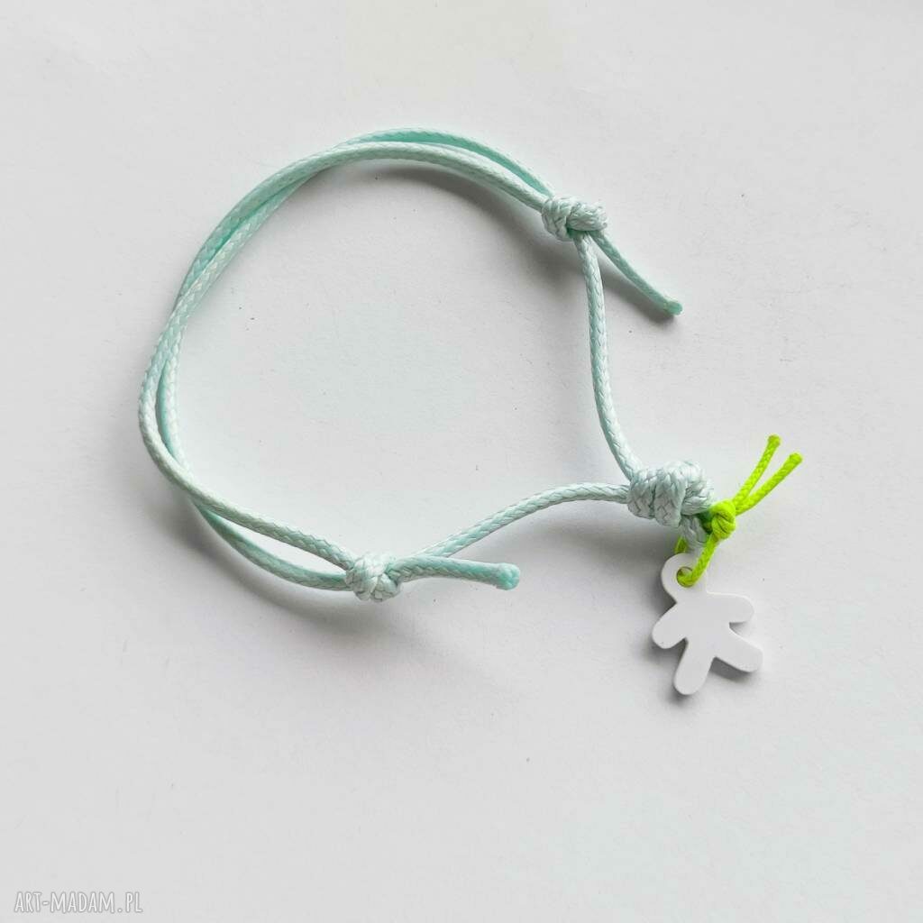 Słodki Pamperek - bransoletka handmade z tworzywa i ozdobnym sznurkiem