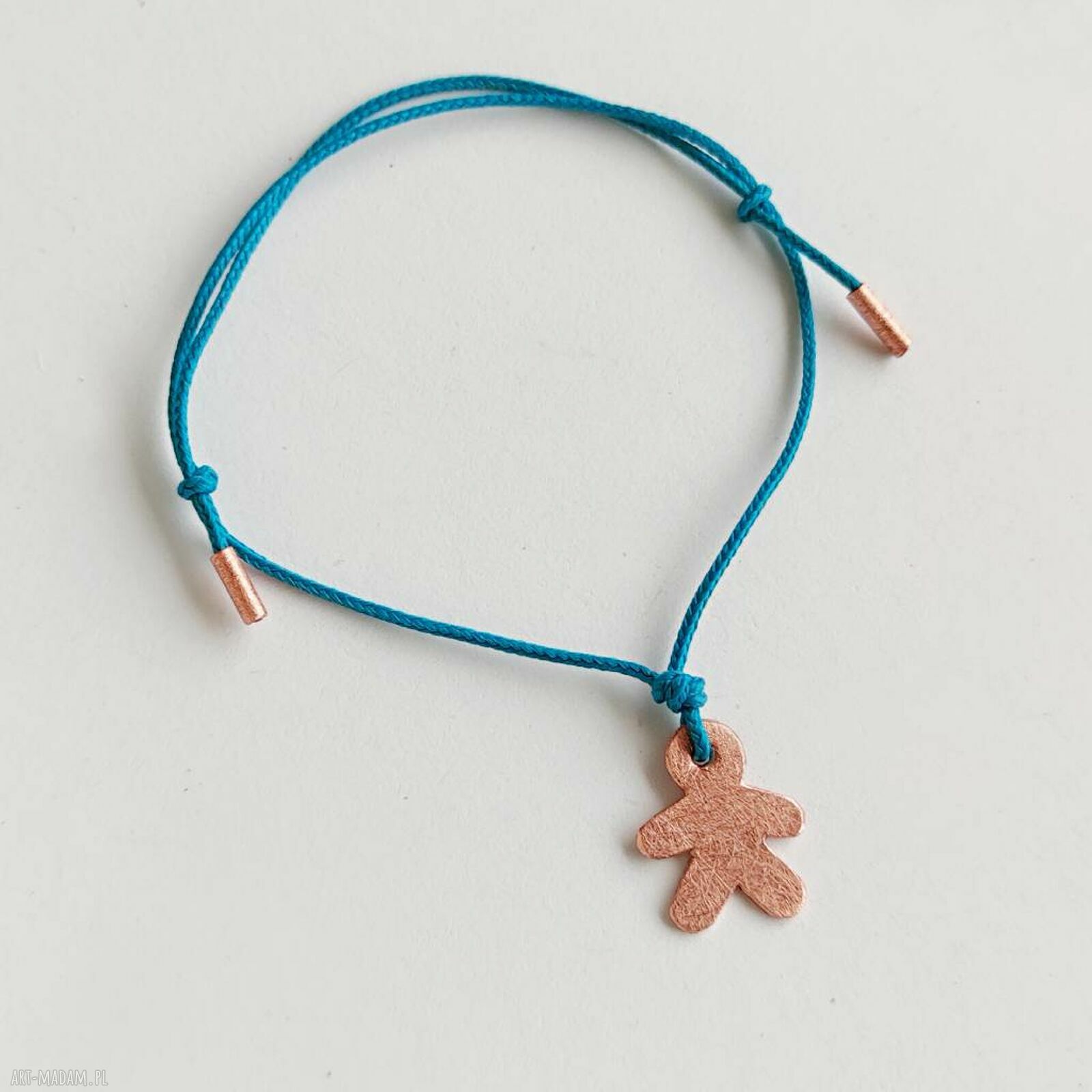 Słodki Pamperek - bransoletka handmade z zmatowionej miedzi