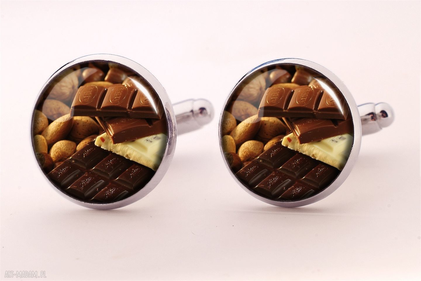 Łasuch spinki mankietów czekolada łasucha facet słodycze ręcznie