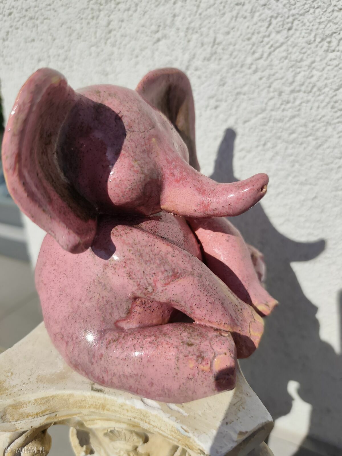 Słoń ceramiczny - ręcznie wykonana biżuteria i dekoracja