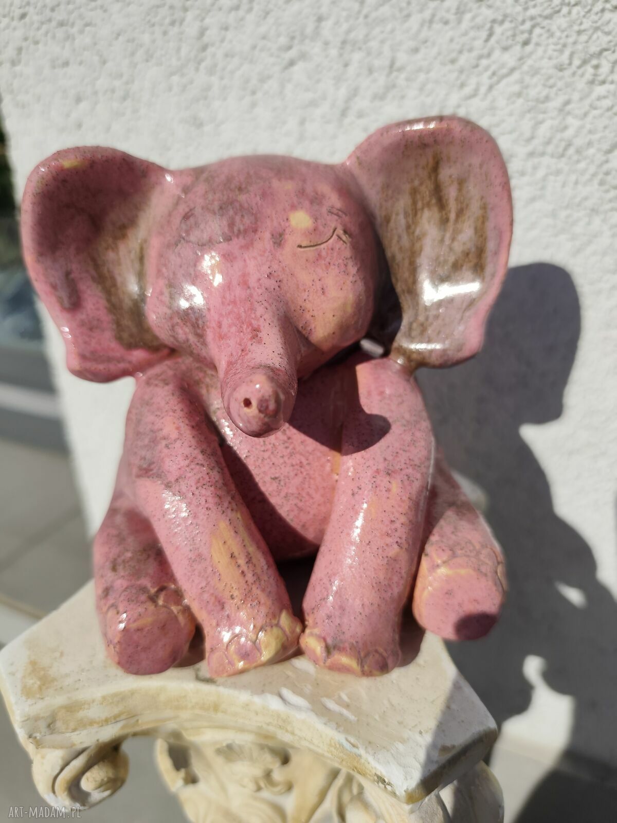 Słoń ceramiczny - ręcznie wykonana biżuteria i dekoracja
