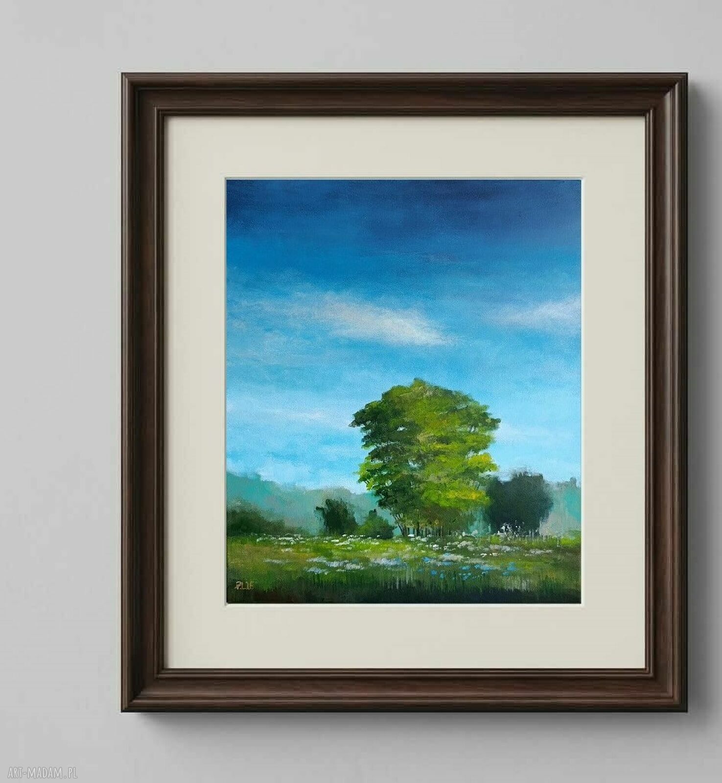 Słoneczny dzień - obraz akrylowy drzewa 60 x 50 cm