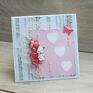 handmade scrapbooking kartki kartka z serduszkami