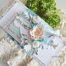 pomarańczowe scrapbooking kartki ślub kartka ślubna, w pudełku