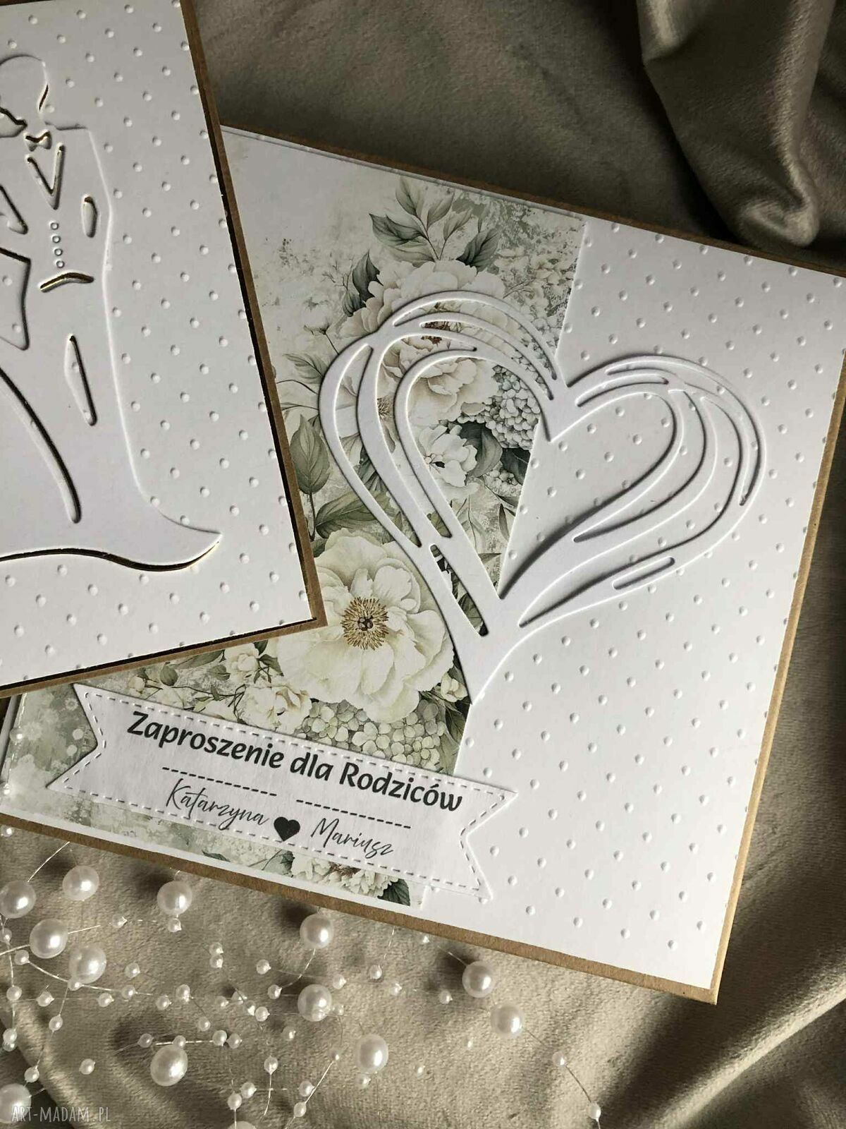 Zaproszenie ślubne dla rodziców w pudełku z personalizacją