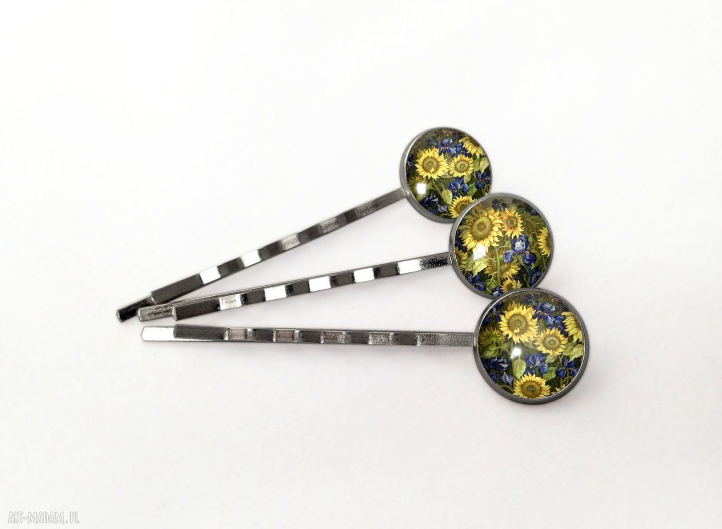 Słoneczniki van gogha wsuwki włosów gogh ślubne kwiatowe komplet