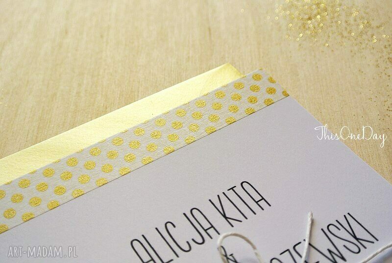 Zaproszenia ślubne GOLD DOTS