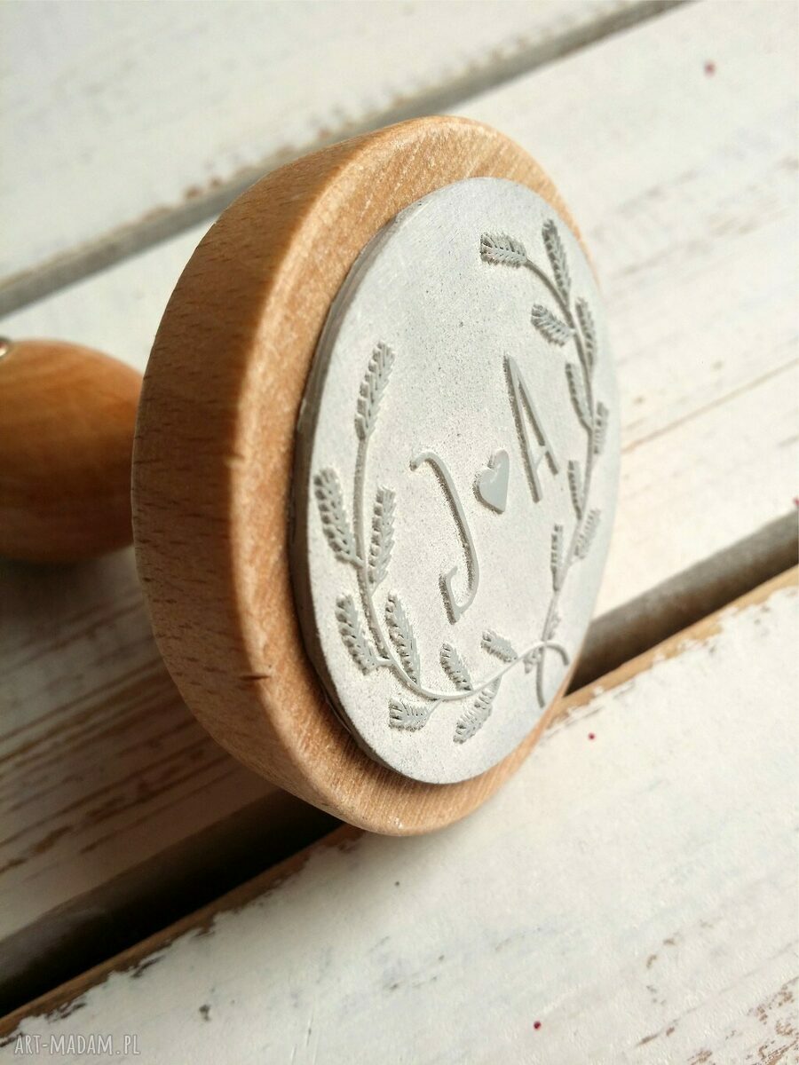 Stempel ślubny personalizowany 60mm Koło Ex Libris