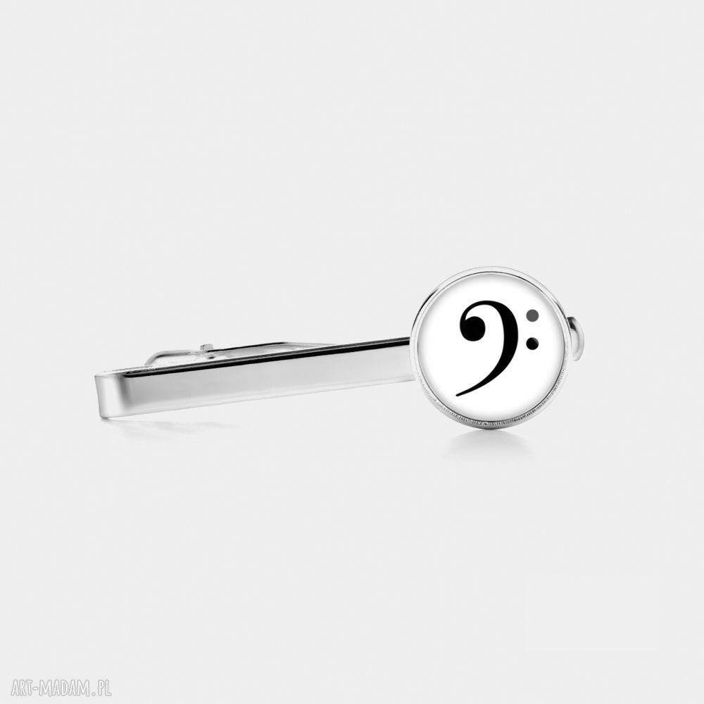 Spinka do krawata z motywem Bass Clef - muzyczny prezent dla niego