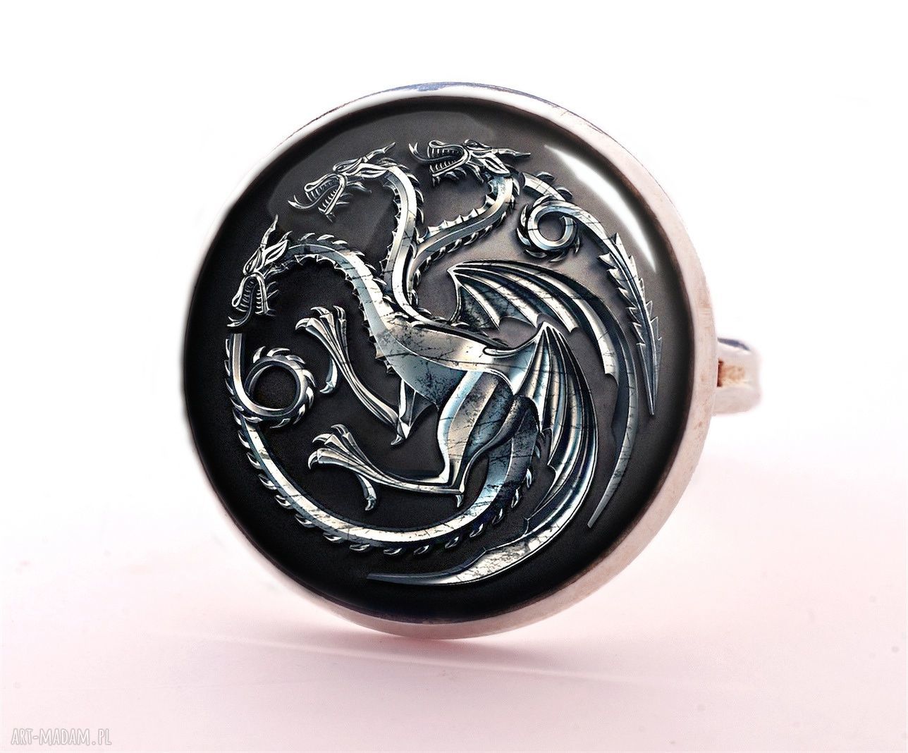 naszyjniki: Smoki Gra o tron Medalion z łańcuszkiem handmade