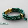 hand made bransoletki snake bracelet in emerald ii