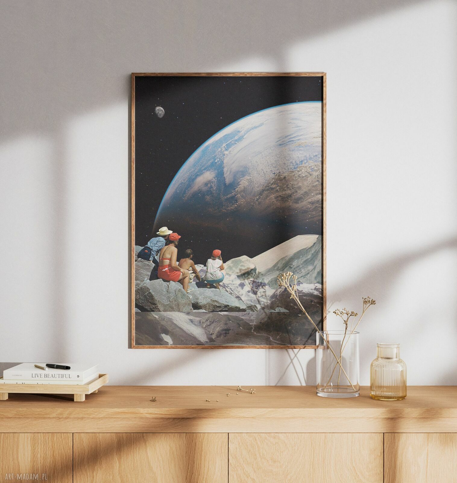 Plakat Sobotni spokój - Kolaż Fine Art A3, druk pigmentowy - bez ramki