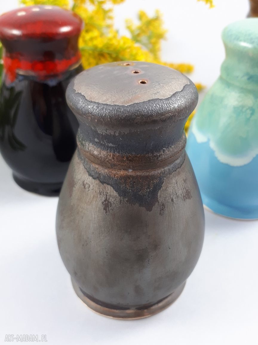 Solniczka i pieprzniczka - ceramiczny duet Bolesławiec w kolorach do wyboru