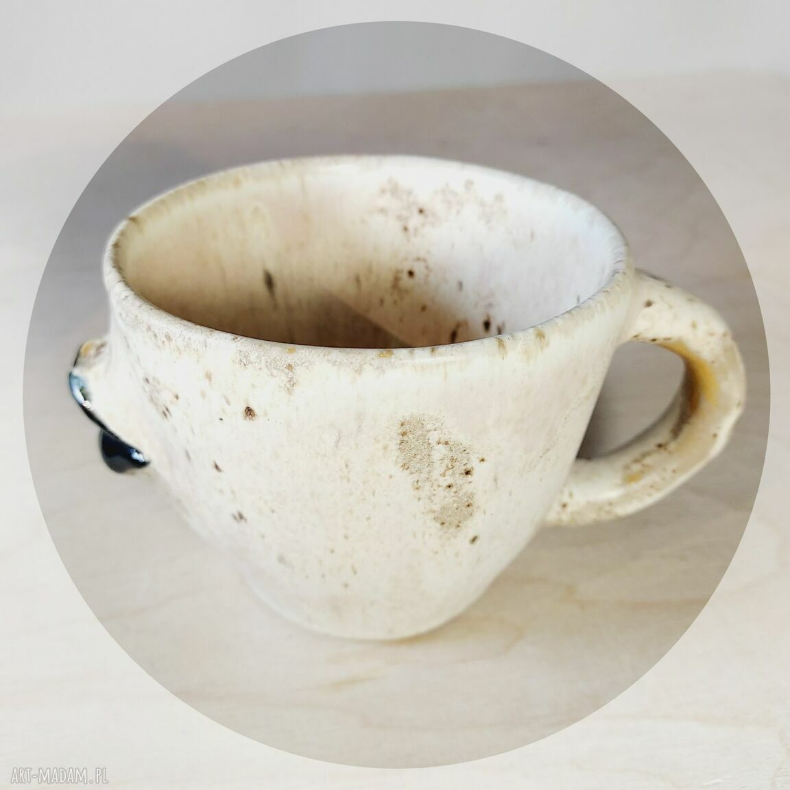 Sonia - filiżanka ceramiczna 300 ml z czarnymi ustami