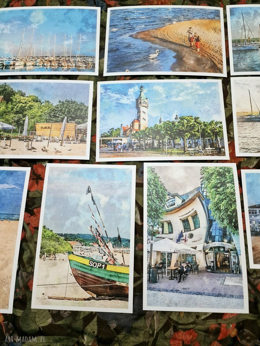 Sopot w akwareli - zestaw 13 grafik 15x23 cm
