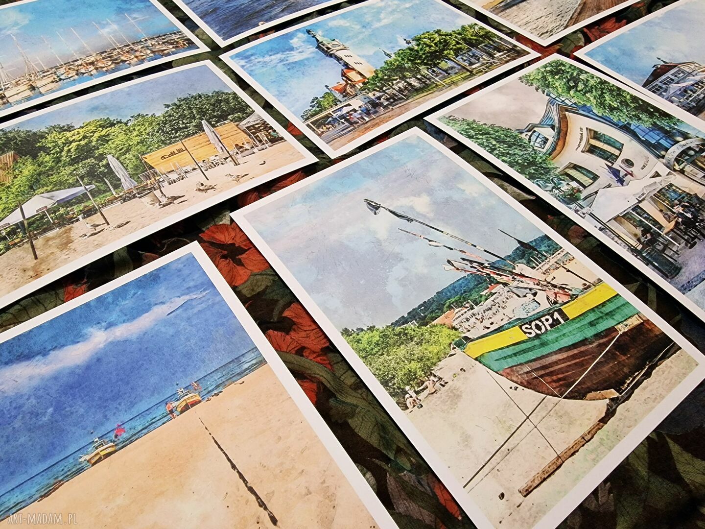 Sopot w akwareli - zestaw 13 grafik 15x23 cm