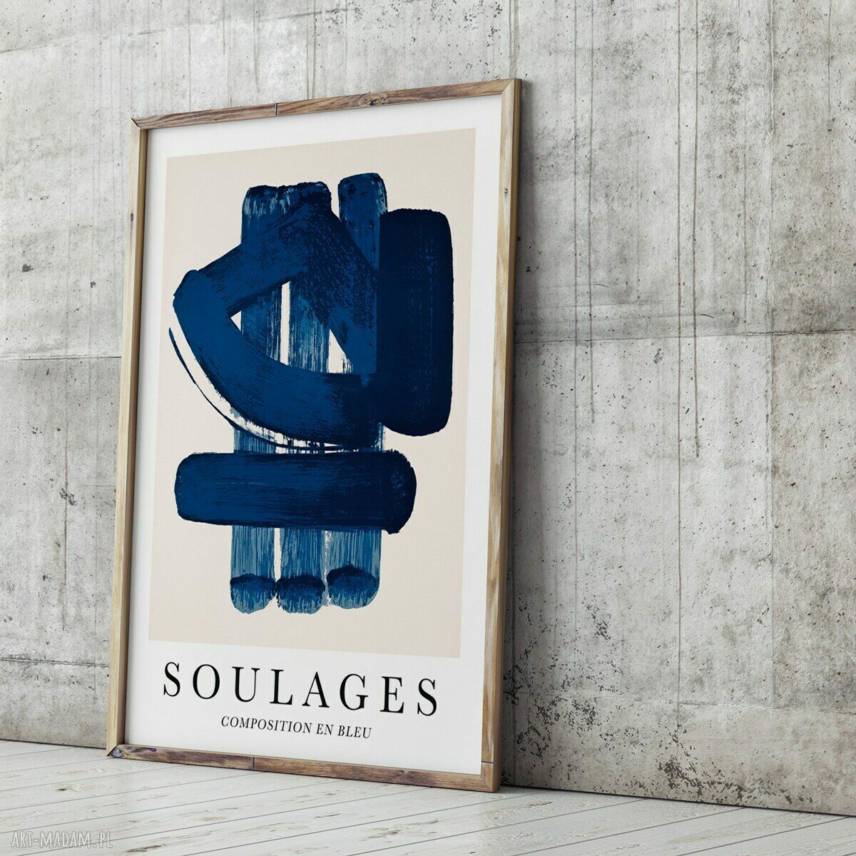 Soulages Compition bleu - plakat 30x40 cm (Hogstudio)