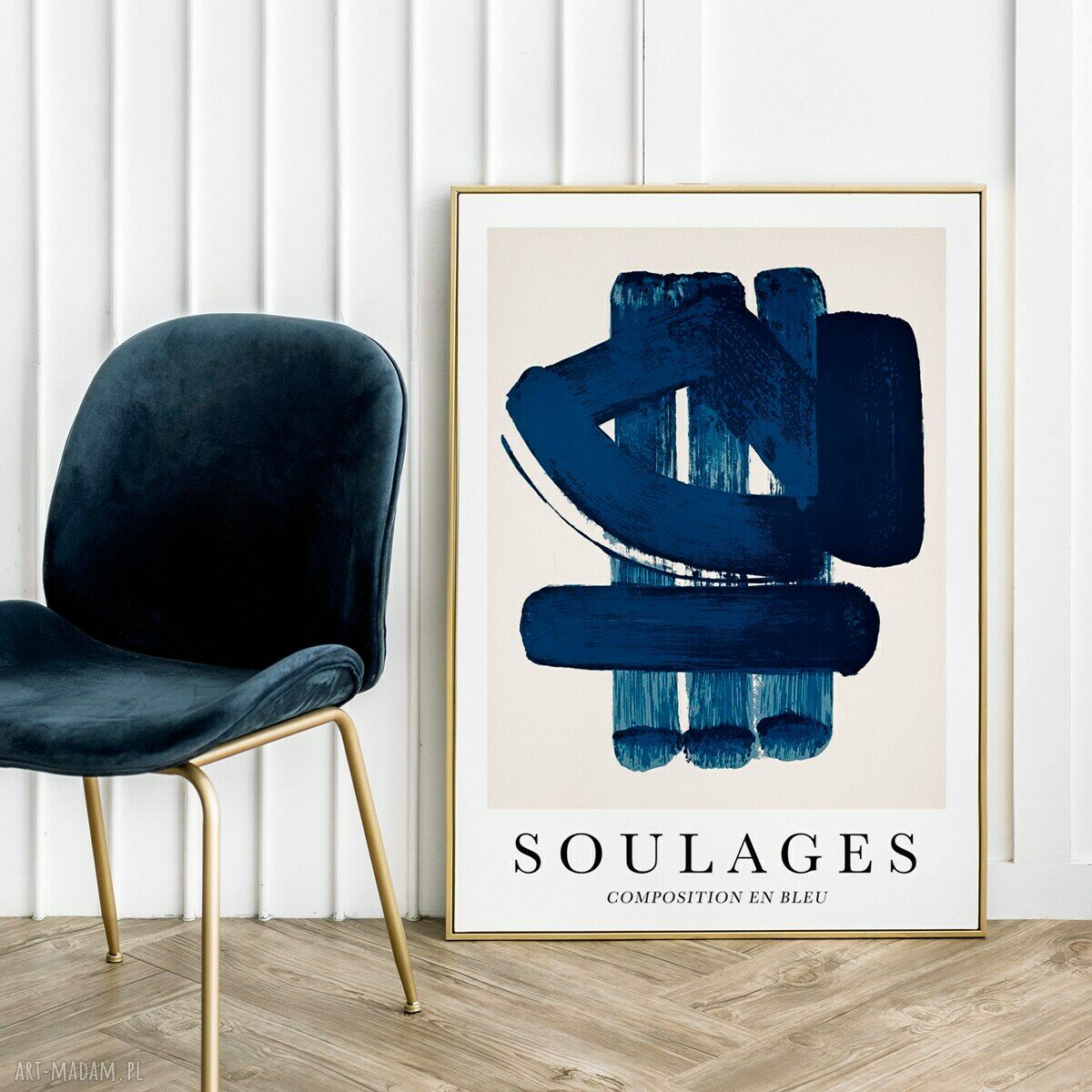 Soulages Compition bleu - plakat 30x40 cm (Hogstudio)