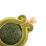 wisiorki soutache prosty limonkowy sutasz