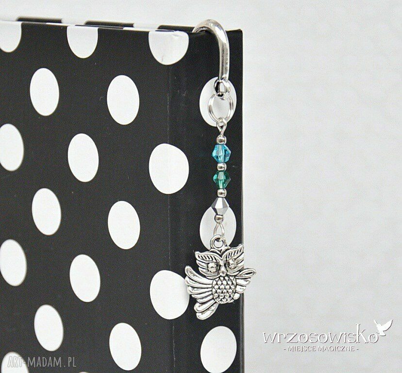 Sowa na piórze zakładka w pudełku handmade