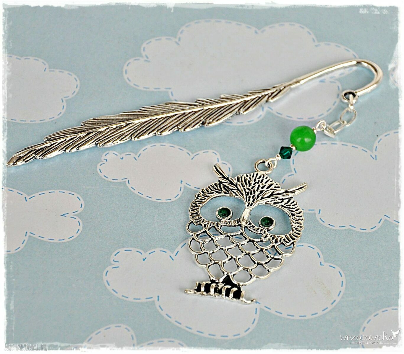 Duuuża Sowa zakładka do książki Handmade