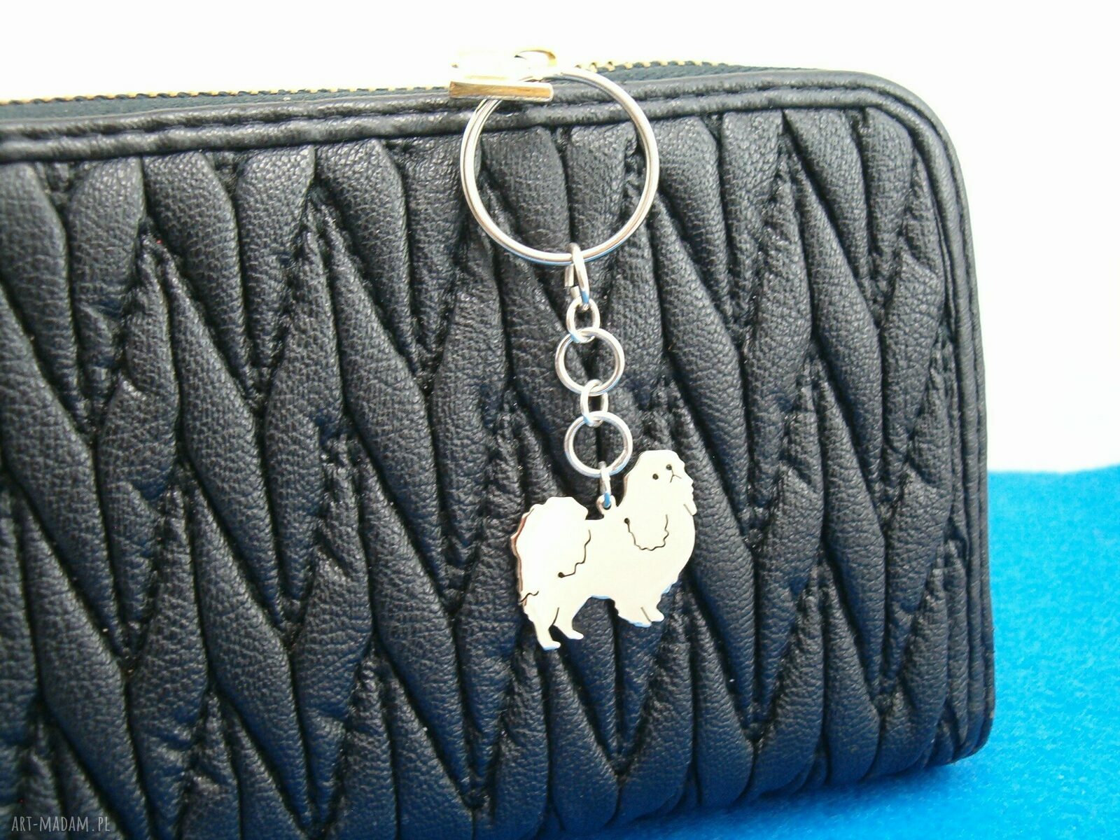 Spaniel japoński ze srebra 925 - brelok nr 95