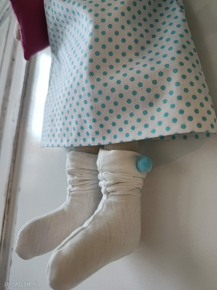Śpiący aniołek tilda 40 cm - dekoracja i prezent na chrzest